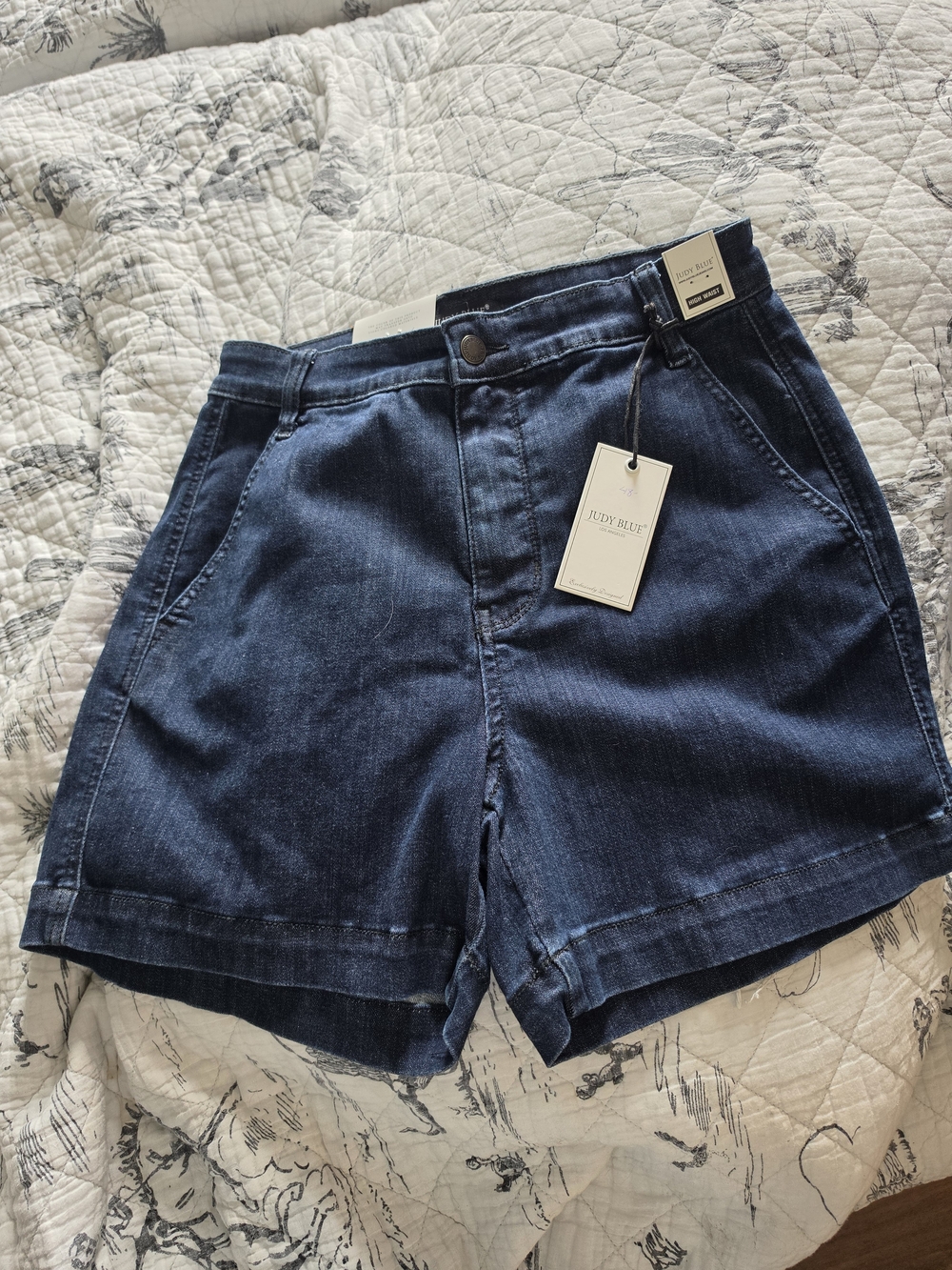 Judy Blue Deep Indigo High-Rise Denim Shorts